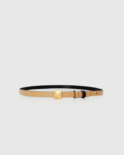 Belle & Bloom Cleopatra Pyramid Stud Leather Belt In Brown