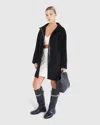 Belle & Bloom Come On Over Trimmed Coat In Black