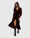 Belle & Bloom Current Mood Velvet Wrap Dress