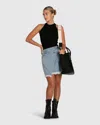 Belle & Bloom Dance With Me Denim Mini Skirt In Multi