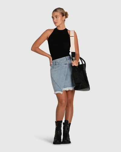BELLE & BLOOM DANCE WITH ME DENIM MINI SKIRT