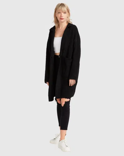 Belle & Bloom Days Go By Sustainable Blazer Cardigan In Black