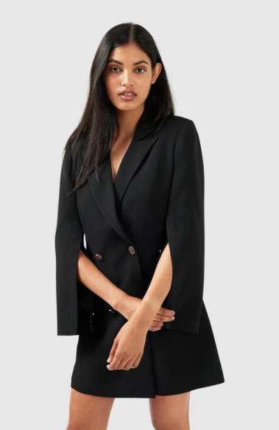 Belle & Bloom Diamond Heart Blazer Dress In Black