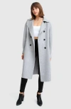 Belle & Bloom Guestlist Oversized Double Breasted Coat In Grey
