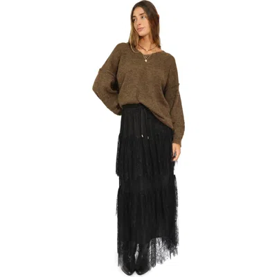 Belle & Bloom Dreamy Days Lace Tiered Skirt In Multi
