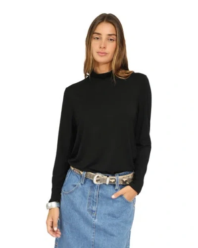 Belle & Bloom Easy Love Long Sleeve Top In Black