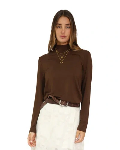 Belle & Bloom Easy Love Long Sleeve Top In Brown