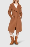 Belle & Bloom Envy Me Zipped Coat In Camel