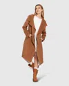 Belle & Bloom Envy Me Zipped Coat In Brown