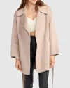 Belle & Bloom Eternal Flame Short Robe Coat In Beige