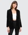 Belle & Bloom Eternity Oversized Velvet Blazer In Black
