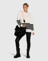 Belle & Bloom Everything I Do Oversize Striped Knit In Black