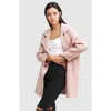 Belle & Bloom Ex-boyfriend Wool Blend Oversized Jacket In Blush