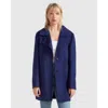 Belle & Bloom New Fit Exboyfriend Wool Blend Oversized Jacket In Midnight Blue