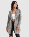 Belle & Bloom New Fit Exboyfriend Wool Blend Oversized Jacket In Multi