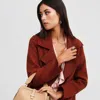 Belle & Bloom Ex-boyfriend Wool Blend Oversized Jacket In Caramel
