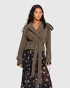 Belle & Bloom Fast Car Jacket In Green