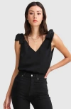 Belle & Bloom Feel For You V-neck Top In Black