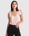 Belle & Bloom Feel For You V-neck Top - Blush In Gold