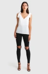 Belle & Bloom Feel For You V-neck Top - White