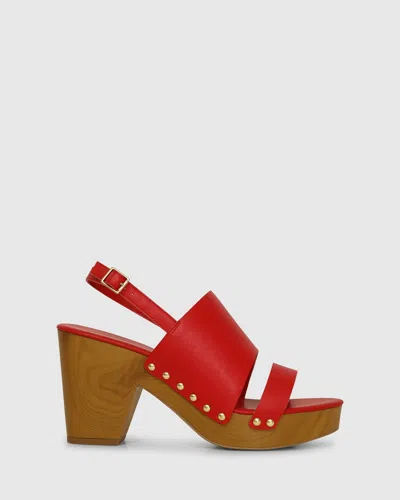 Belle & Bloom Fire On Fire Clog Shoe In Red