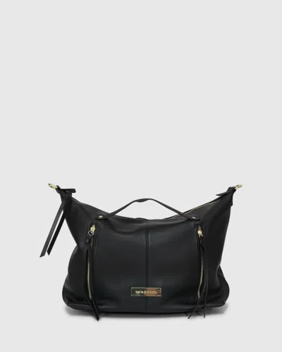 Belle & Bloom For Your Love Zip Front Handbag In Black