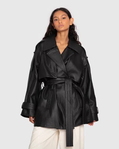 Belle & Bloom Forevermore Leather Jacket In Black
