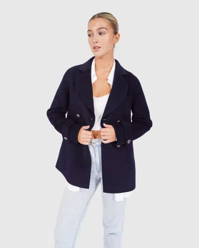 Belle & Bloom Forget You Military Peacoat In Blue