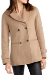 Belle & Bloom Forget You Military Peacoat In Brown