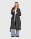 Belle & Bloom Front Runner Belted Coat In Black