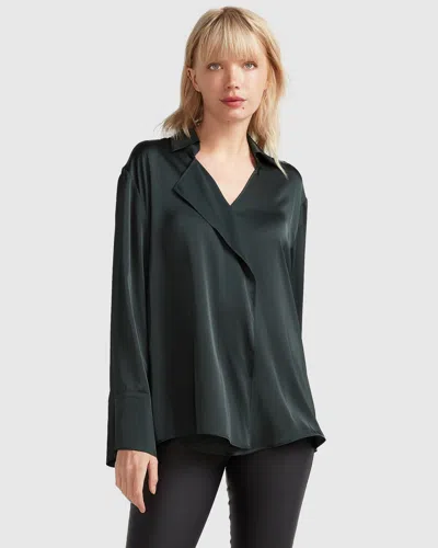 Belle & Bloom Gemini Waterfall Shirt In Green