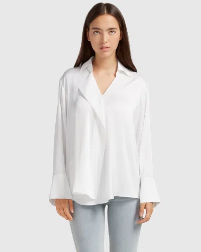 Belle & Bloom Gemini Waterfall Shirt In White