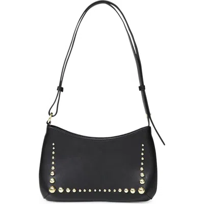 Belle & Bloom Girls Like Us Studded Leather Shoulder Bag In Black