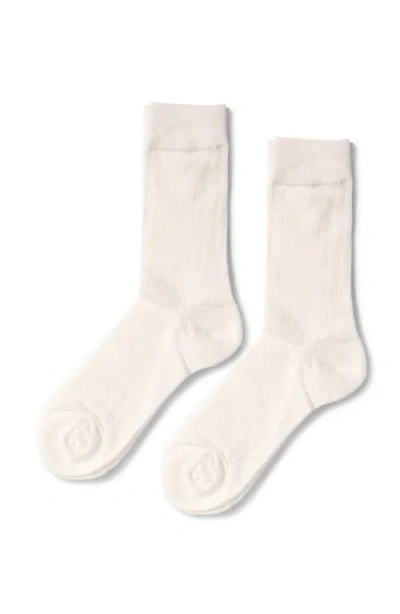Belle & Bloom Go For It Classic Ribbed Socks In White