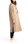 Belle & Bloom Guestlist Oversized Double Breasted Coat In Oat