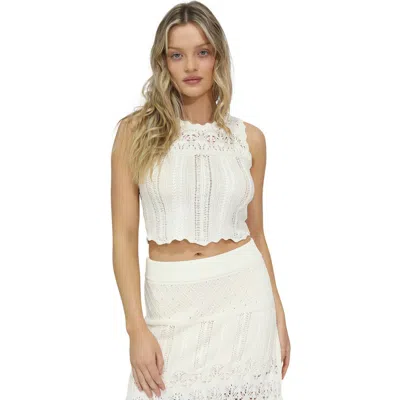 Belle & Bloom Harvest Haze Crochet Crop Top In Multi