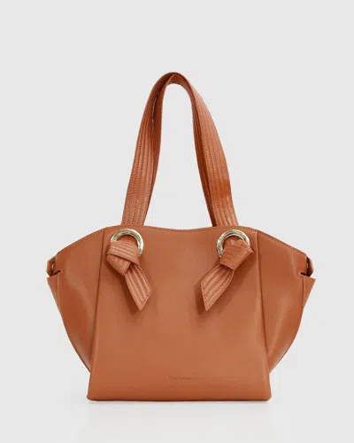 Belle & Bloom Heart Of Gold Leather Shoulder Bag In Brown