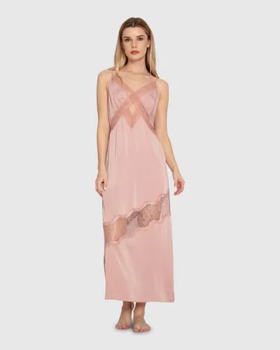 Belle & Bloom Heavenly Bodies Lace Slip Dress In Pink