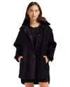Belle & Bloom Heavy Hearted Detachable Hooded Coat In Black
