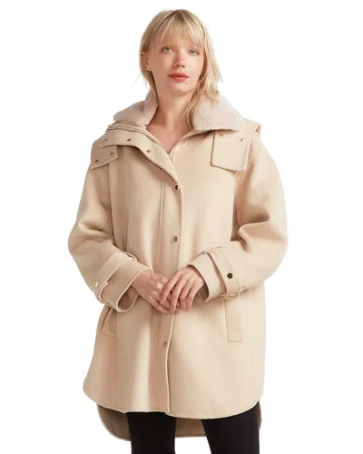 Belle & Bloom Heavy Hearted Detachable Hooded Coat In Multi