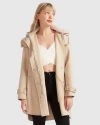 Belle & Bloom Heavy Hearted Detachable Hooded Coat In Pale Oat