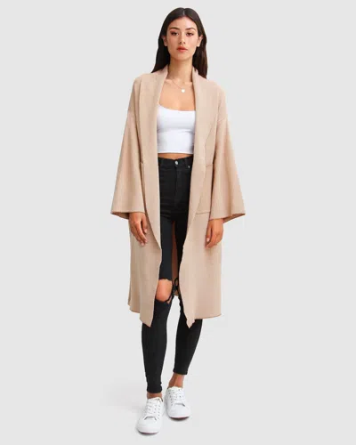 Belle & Bloom Hold The Line Coatigan In Brown