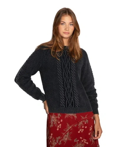 Belle & Bloom Hudson Street Cable Garment Dyed Sweater In Multi