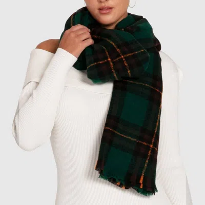 Belle & Bloom I'll Be Waiting Scarf- Green Plaid