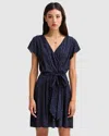 Belle & Bloom I'm The Star Wrap Dress In Blue