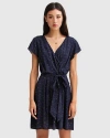 Belle & Bloom I'm The Star Wrap Dress In Navy