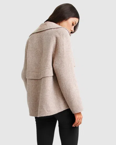 Belle & Bloom I'm Yours Wool Blend Peacoat In Beige