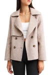 Belle & Bloom I'm Yours Wool Blend Peacoat - Beige In Beige