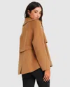 Belle & Bloom I'm Yours Wool Blend Peacoat In Brown