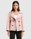 Belle & Bloom I'm Yours Wool Blend Peacoat In Gold